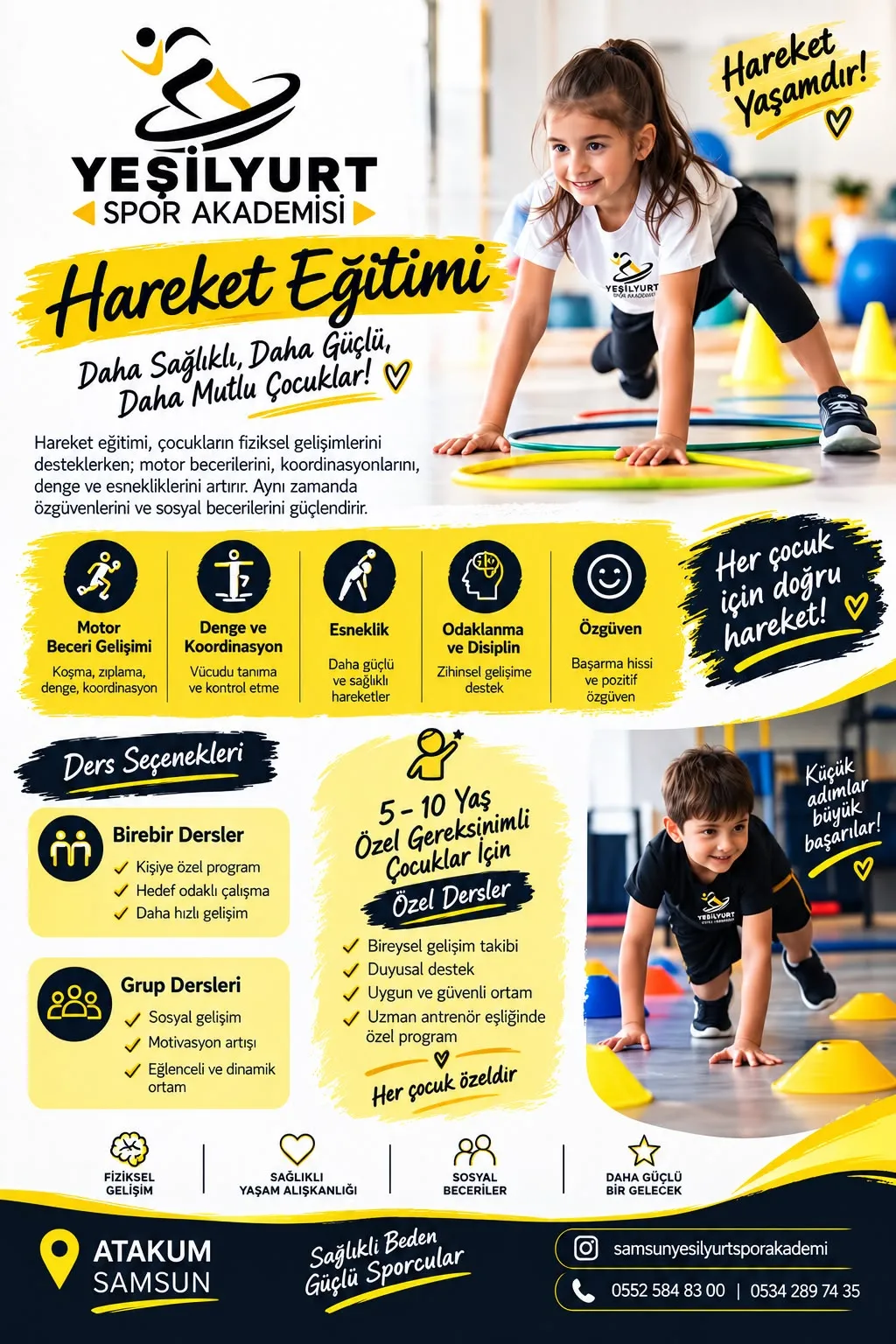 Hareket eğitimi tanıtımından bir çalışma